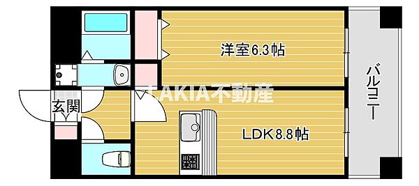 リヴェール楠根 ｜大阪府大阪市城東区新喜多東2丁目(賃貸マンション1LDK・5階・38.69㎡)の写真 その2