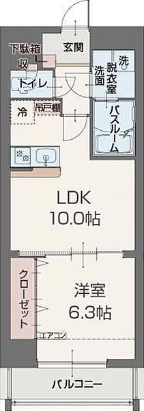 アヴェニュー高島 202｜静岡県沼津市高島町(賃貸マンション1LDK・2階・42.92㎡)の写真 その2