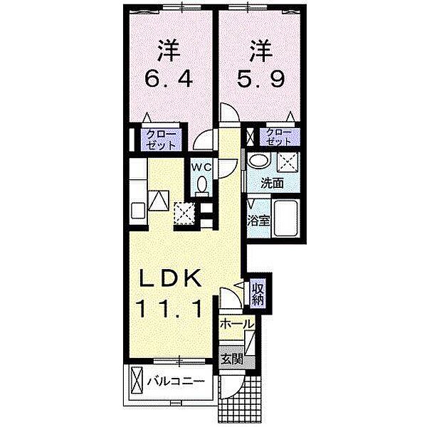 リバーサイド長泉 102｜静岡県駿東郡長泉町南一色(賃貸アパート2LDK・1階・55.06㎡)の写真 その2