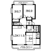 千寿ＭＳＡ 301 ｜ 静岡県沼津市大岡188-2（賃貸マンション3LDK・3階・71.48㎡） その2