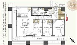 門司ミッドエア 3LDKの間取図画像