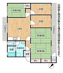 エメラルドタウン本城H棟 5LDKの間取図画像