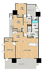 アールサンク門司オーシャンゲート 4LDKの間取図画像