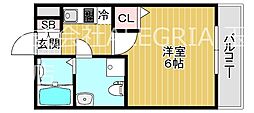 ソフィア森ノ宮 1Kの間取図画像