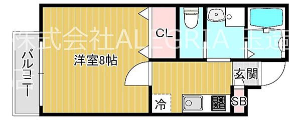 大阪府大阪市東成区中本４丁目(賃貸マンション1K・4階・22.76㎡)の写真 その2