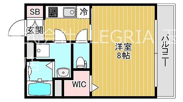 大阪府大阪市東成区中本５丁目(賃貸マンション1K・6階・26.17㎡)の写真 その2