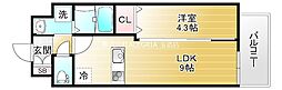 (仮称)フォーゼ舟橋 1LDKの間取図画像