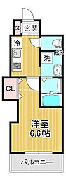 みおつくし大池橋 1Kの間取図画像