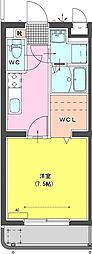 ユーミー田中町 1Kの間取図画像