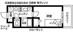 いとLab(イトラボプラス) レジデンスB棟 5階1Kの間取り