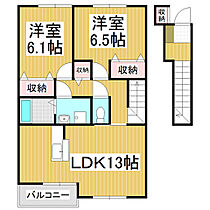 ロジュマンリーヴ　I  ｜ 長野県茅野市宮川（賃貸アパート2LDK・2階・63.46㎡） その2