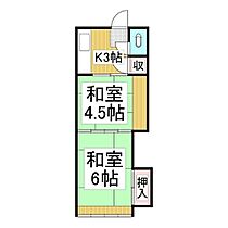 浜アパートD  ｜ 長野県諏訪郡下諏訪町東豊（賃貸アパート2K・1階・29.81㎡） その2