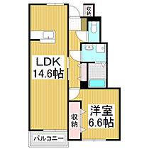 レジーナＣ  ｜ 長野県諏訪市大字四賀（賃貸アパート1LDK・1階・51.05㎡） その2