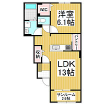 銀河星　Ｂ  ｜ 長野県茅野市玉川（賃貸アパート1LDK・1階・50.09㎡） その2