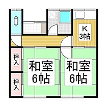 さつき荘  ｜ 長野県諏訪市高島3丁目（賃貸アパート2K・1階・37.26㎡） その2