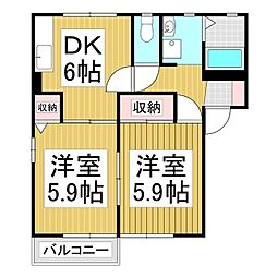間取図画像 2DK
