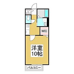 オリジンベリー 1Kの間取図画像