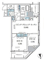 パークアクシス上野松が谷 303 ｜ 東京都台東区松が谷4丁目13-5（賃貸マンション2LDK・3階・51.24㎡） その2