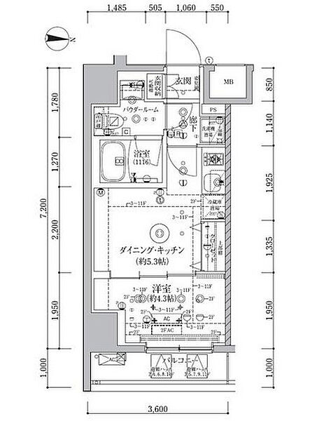 アルテシモクレルトルテ ｜東京都江東区亀戸6丁目(賃貸マンション1DK・4階・25.46㎡)の写真 その2