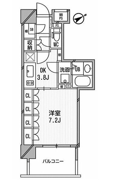 ライオンズシティ白金高輪 ｜東京都港区三田5丁目(賃貸マンション1DK・7階・30.95㎡)の写真 その2