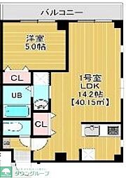 ヴィクトリア（ＶＩＣＴＯＲＩＡ） 1階1LDKの間取り