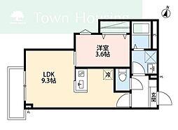 robot home 前原(ロボットホームマエバラ) 3階1LDKの間取り