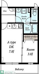 リブリ・アーク 2階1DKの間取り
