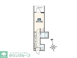 TOIVE新小岩 2階1Kの間取り