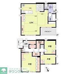 市川市八幡6丁目戸建 1階3LDKの間取り