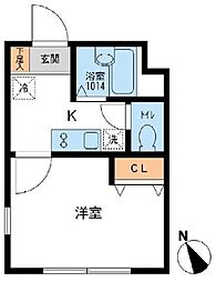 パラッツォ・ボニータ 1階1Kの間取り