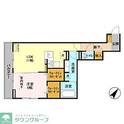 サダメゾン・ラフィエスタ 1階1LDKの間取り