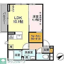 ノールヴィラージュ2 1LDKの間取図画像