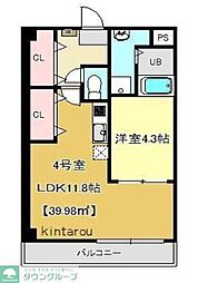 プリモクラッセ幕張ノース 1LDKの間取図画像
