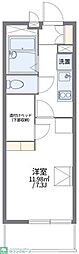 レオパレスアドラーブル 1Kの間取図画像