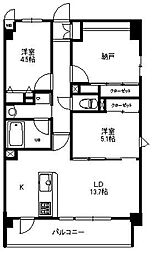 クレール大洲 2SLDKの間取図画像