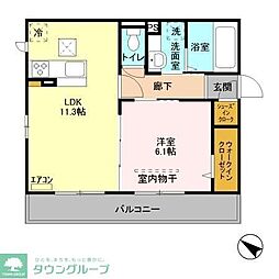 ホワイトコーストポロ 1LDKの間取図画像
