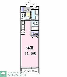 ライズインハウス 1Kの間取図画像