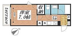 フォルス19 1Kの間取図画像