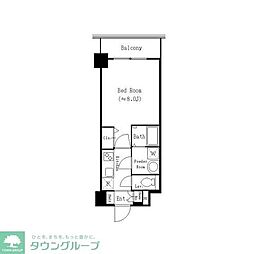 Due西船橋 1Kの間取図画像