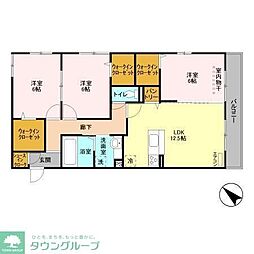 シャーロットハウス 3LDKの間取図画像