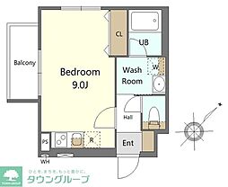 サムティレジデンス船橋海神 ワンルームの間取図画像