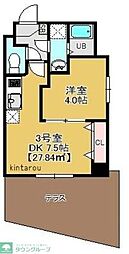 William5 1DKの間取図画像