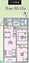 カームグレイスI 2LDKの間取図画像