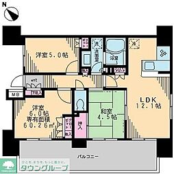 スカイグランデ船橋宮本 3LDKの間取図画像