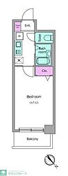 RESIDIA南行徳 1Kの間取図画像