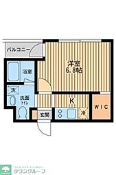 S-FORT西船橋 1Kの間取図画像