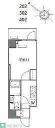 N-stage西船橋市川 1Kの間取図画像