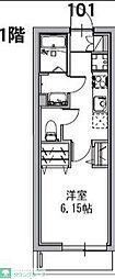 市川市香取2丁目マンション 1Kの間取図画像