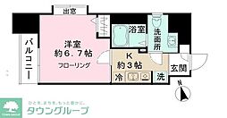 ミリアビタNo.15 1Kの間取図画像