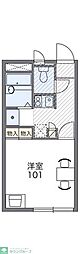 レオパレスTOUGH 1Kの間取図画像